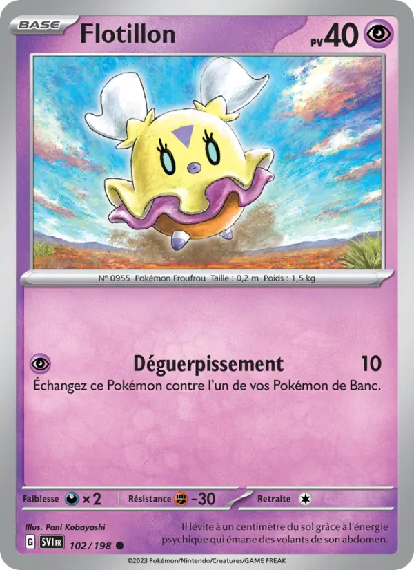 Carte Flotillon de l'extension Écarlate et Violet, numéro 102/198