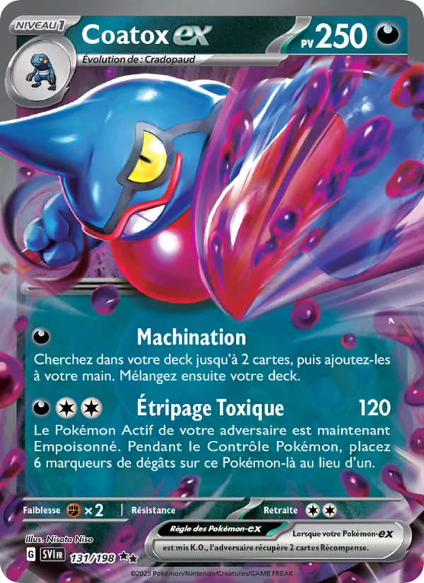 Carte Coatox-ex de l'extension Écarlate et Violet, numéro 131/198