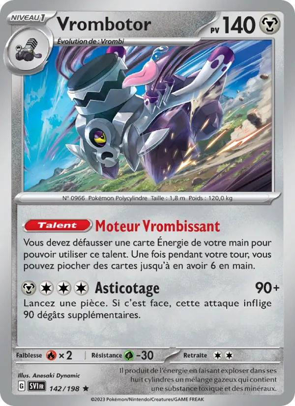 Carte Vrombotor de l'extension Écarlate et Violet, numéro 142/198
