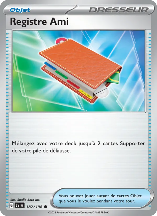 Carte Registre Ami de l'extension Écarlate et Violet, numéro 182/198