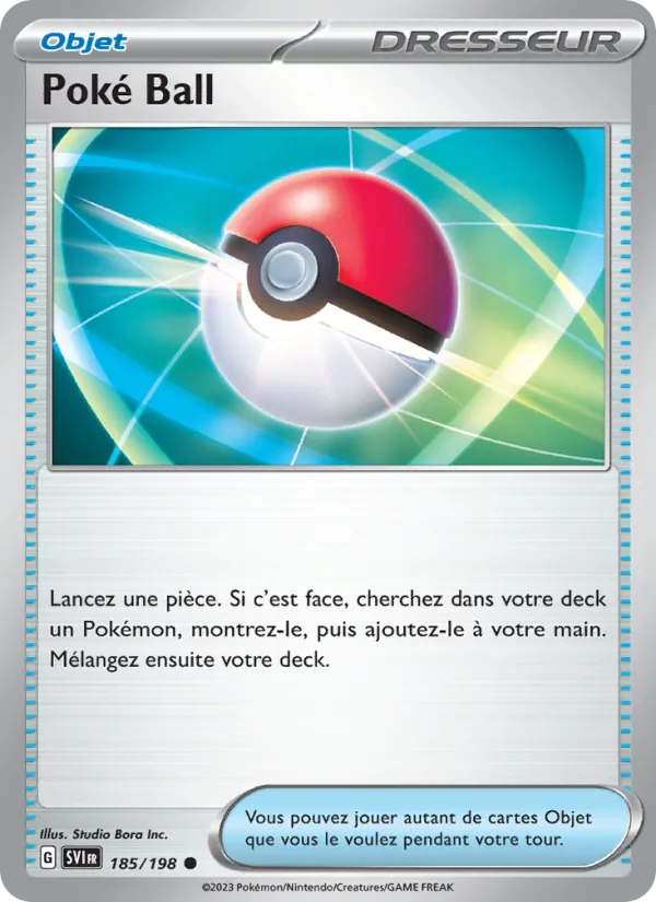 Carte Poké Ball de l'extension Écarlate et Violet, numéro 185/198