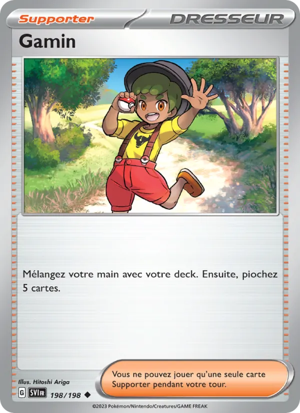 Carte Gamin de l'extension Écarlate et Violet, numéro 198/198