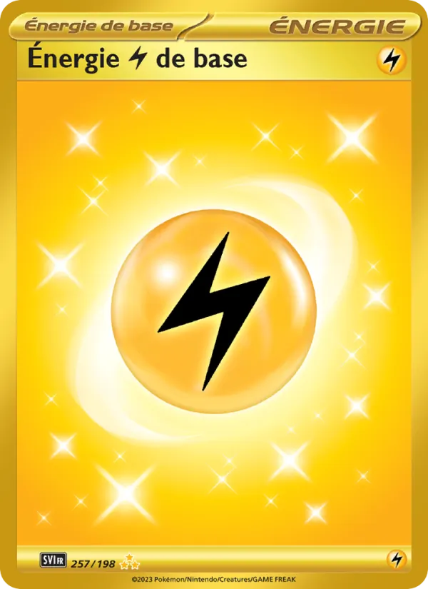 Carte Énergie Lightning de base de l'extension Écarlate et Violet, numéro 257/198