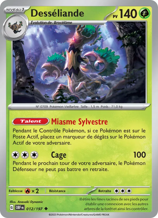Carte Desséliande de l'extension Flammes Obsidiennes, numéro 012/197
