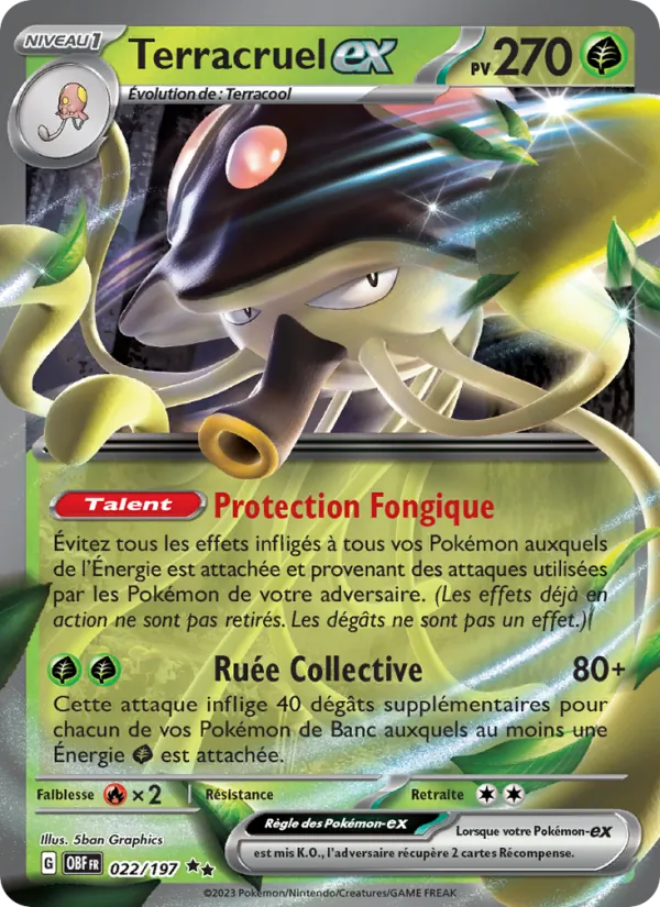 Carte Terracruel-ex de l'extension Flammes Obsidiennes, numéro 022/197