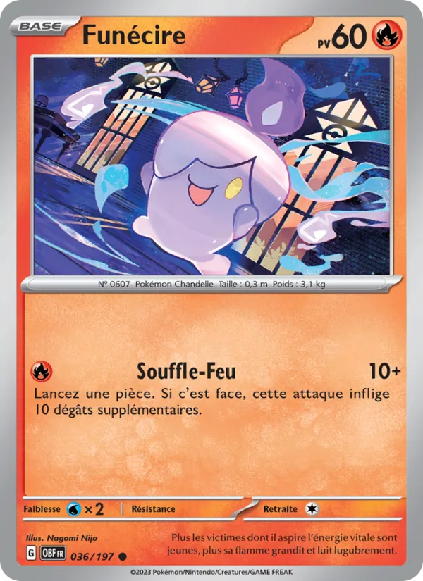 Carte Funécire de l'extension Flammes Obsidiennes, numéro 036/197