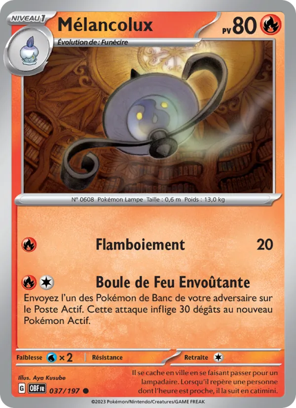Carte Mélancolux de l'extension Flammes Obsidiennes, numéro 037/197