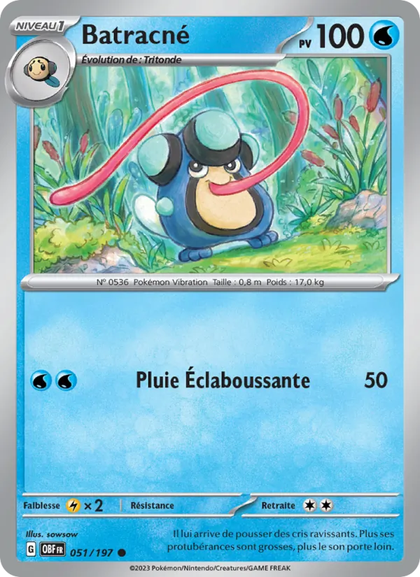 Carte Batracné de l'extension Flammes Obsidiennes, numéro 051/197