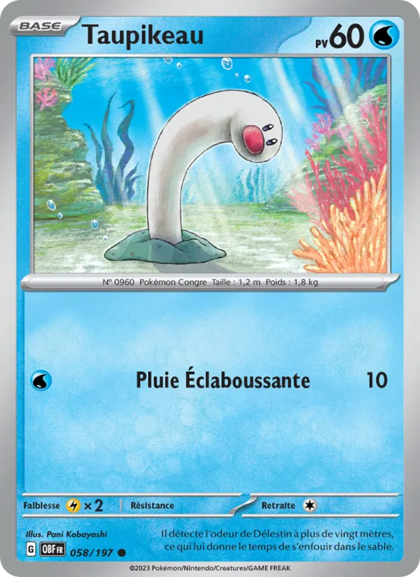 Carte Taupikeau de l'extension Flammes Obsidiennes, numéro 058/197