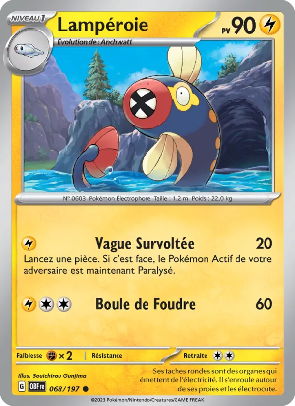 Carte Lampéroie de l'extension Flammes Obsidiennes, numéro 068/197