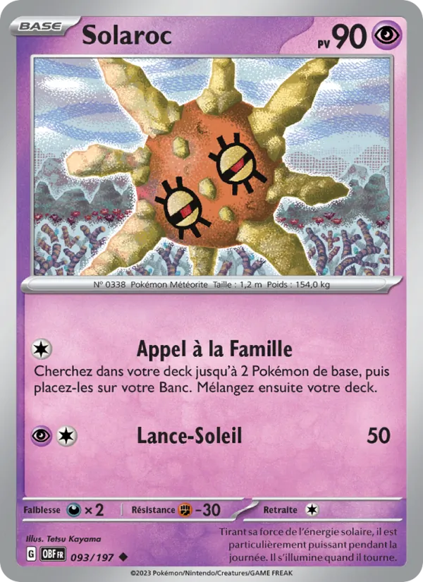 Carte Solaroc de l'extension Flammes Obsidiennes, numéro 093/197