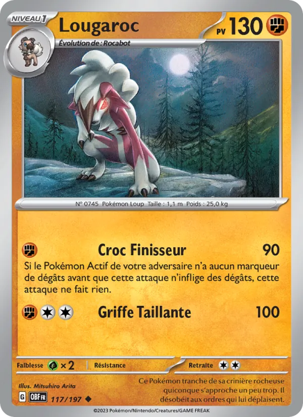 Carte Lougaroc de l'extension Flammes Obsidiennes, numéro 117/197