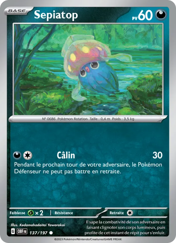 Carte Sepiatop de l'extension Flammes Obsidiennes, numéro 137/197