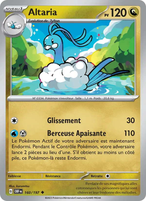 Carte Altaria de l'extension Flammes Obsidiennes, numéro 160/197