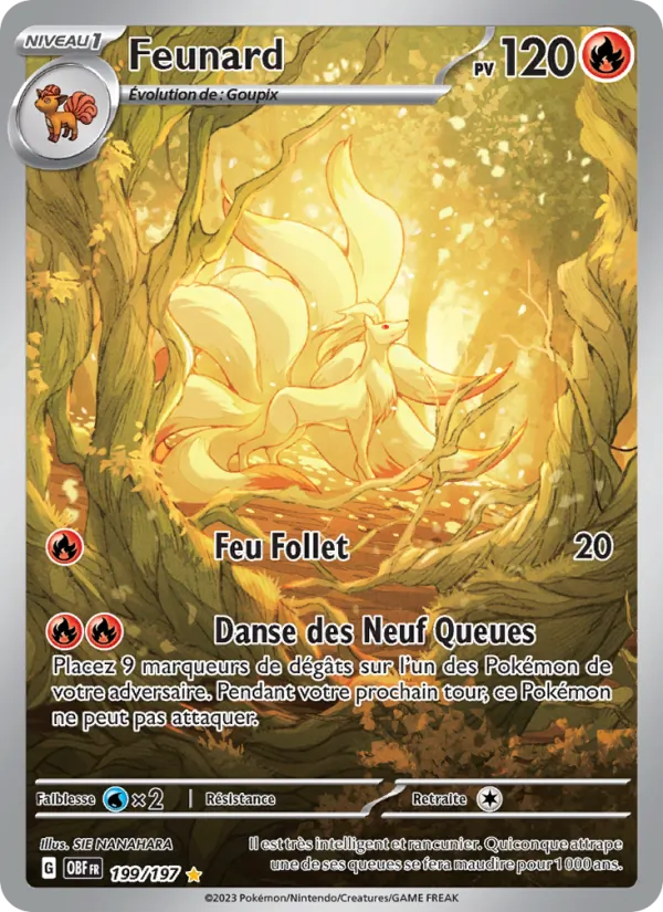 Carte Feunard de l'extension Flammes Obsidiennes, numéro 199/197