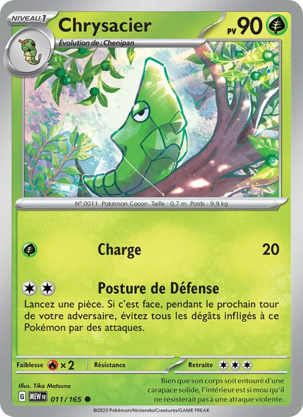 Carte Chrysacier de l'extension 151, numéro 011/165