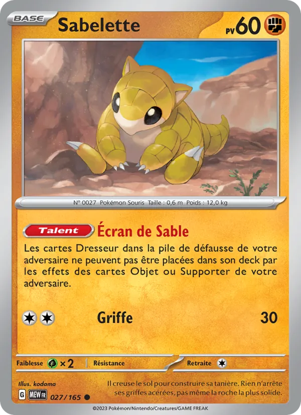 Carte Sabelette de l'extension 151, numéro 027/165