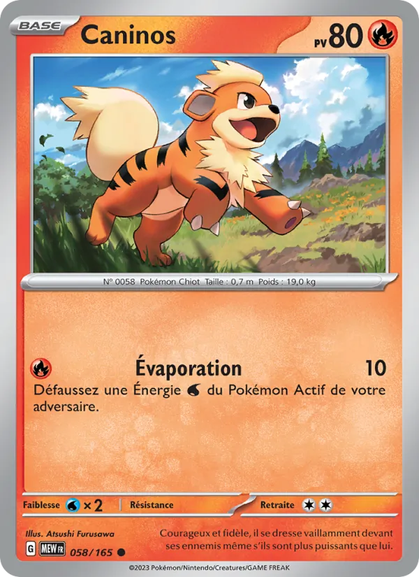 Carte Caninos de l'extension 151, numéro 058/165
