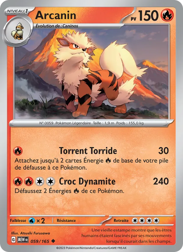 Carte Arcanin de l'extension 151, numéro 059/165