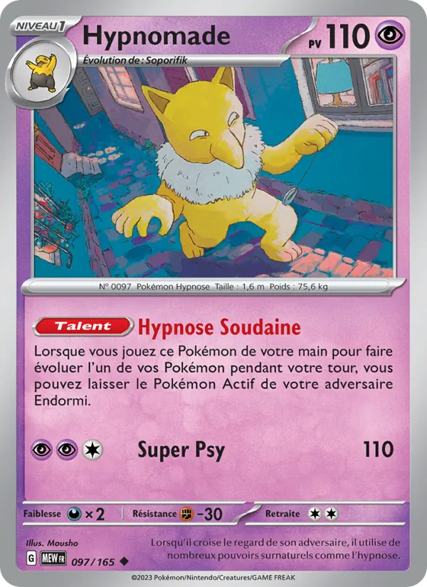Carte Hypnomade de l'extension 151, numéro 097/165
