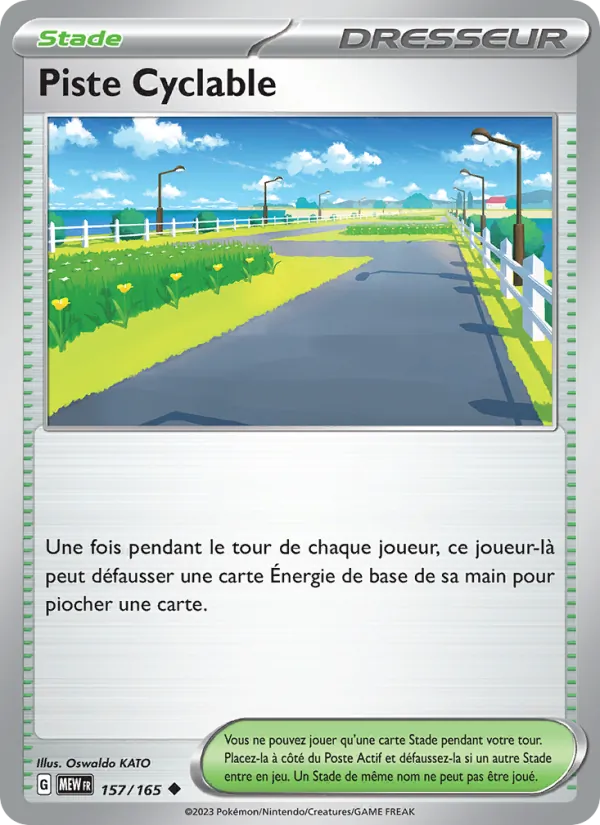 Carte Piste Cyclable de l'extension 151, numéro 157/165
