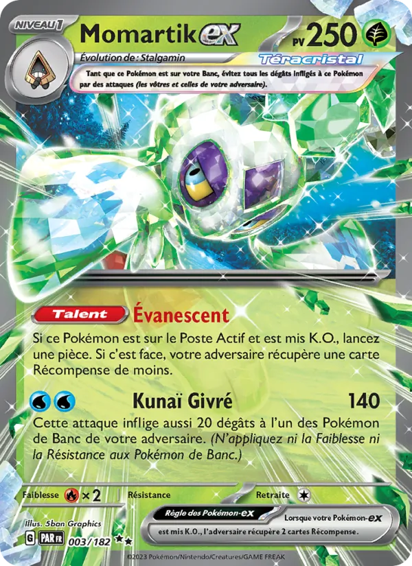 Carte Momartik-ex de l'extension Faille Paradoxe, numéro 003/182