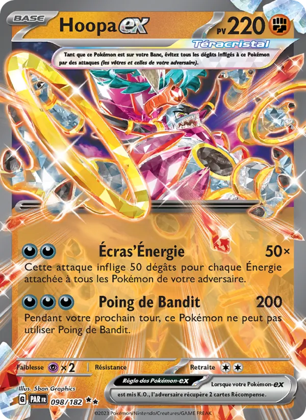 Carte Hoopa-ex de l'extension Faille Paradoxe, numéro 098/182