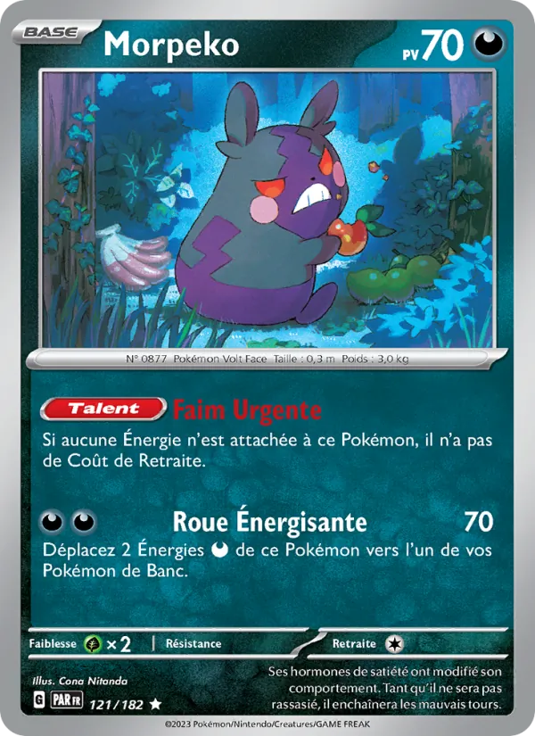 Carte Morpeko de l'extension Faille Paradoxe, numéro 121/182