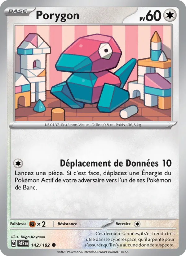 Carte Porygon de l'extension Faille Paradoxe, numéro 142/182