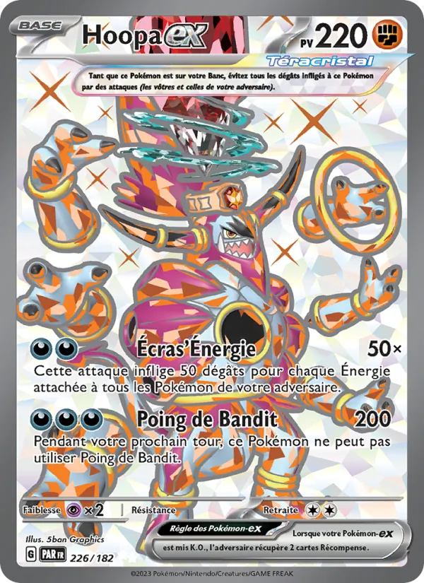 Carte Hoopa-ex de l'extension Faille Paradoxe, numéro 226/182