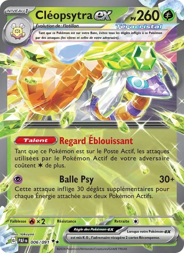 Carte Cléopsytra-ex de l'extension Destinées de Paldea, numéro 006/91