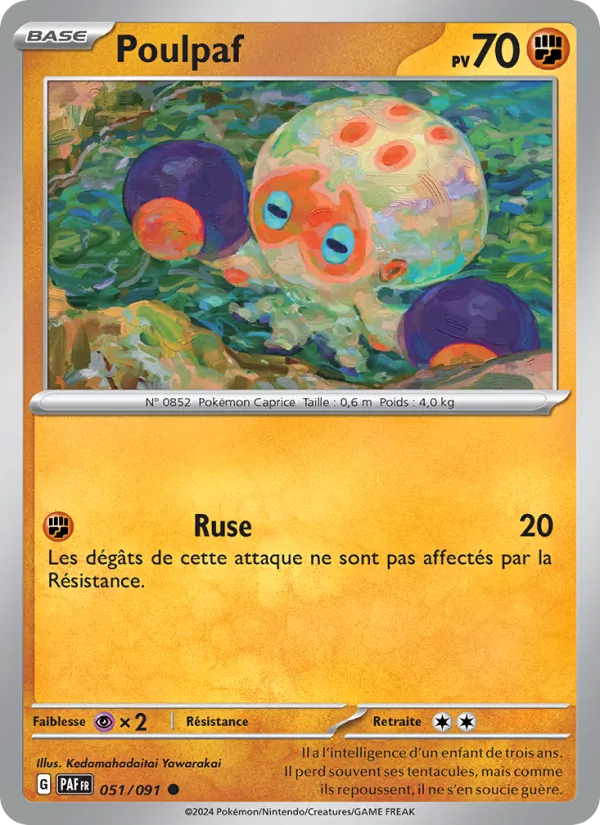 Carte Poulpaf de l'extension Destinées de Paldea, numéro 051/91