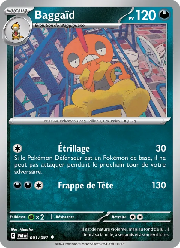 Carte Baggaïd de l'extension Destinées de Paldea, numéro 061/91