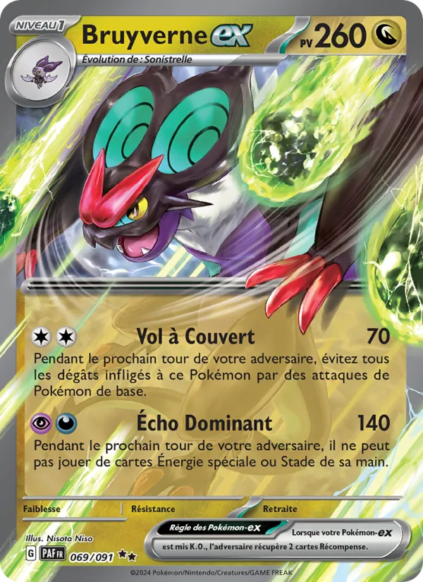 Carte Bruyverne-ex de l'extension Destinées de Paldea, numéro 069/91