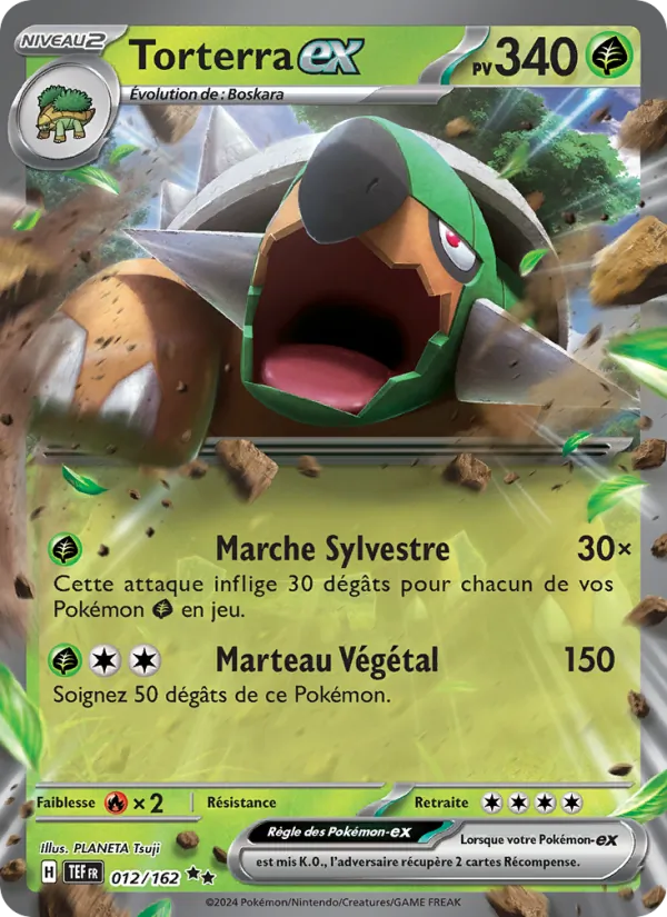 Carte Torterra-ex de l'extension Forces Temporelles, numéro 012/162