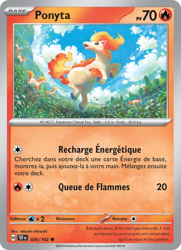 Carte Ponyta de l'extension Forces Temporelles, numéro 026/162