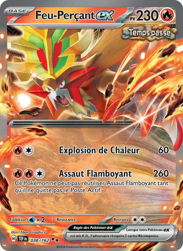 Carte Feu-Perçant-ex de l'extension Forces Temporelles, numéro 038/162