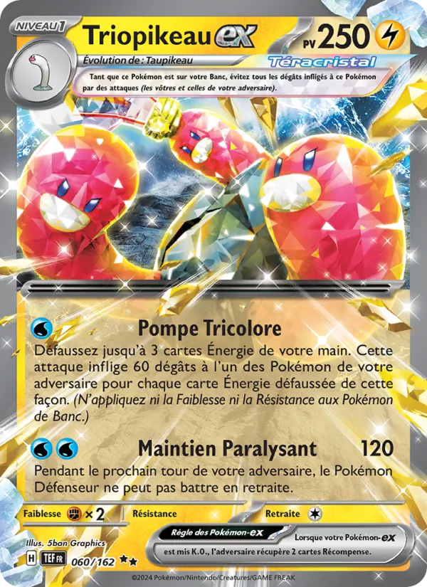 Carte Triopikeau-ex de l'extension Forces Temporelles, numéro 060/162