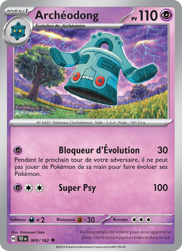 Carte Archéodong de l'extension Forces Temporelles, numéro 069/162