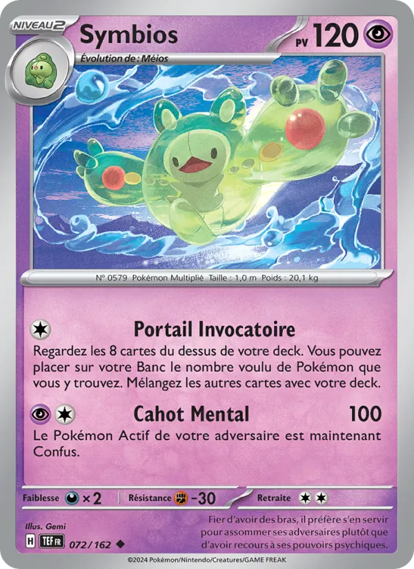 Carte Symbios de l'extension Forces Temporelles, numéro 072/162