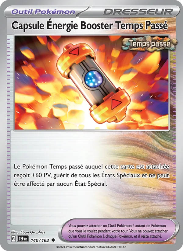 Carte Capsule Énergie Booster Temps Passé de l'extension Forces Temporelles, numéro 140/162