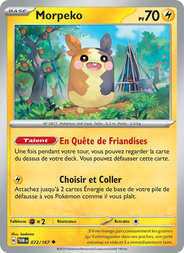 Carte Morpeko de l'extension Mascarade Crépusculaire, numéro 072/167
