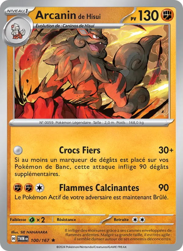 Carte Arcanin de Hisui de l'extension Mascarade Crépusculaire, numéro 100/167