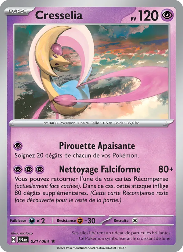 Carte Cresselia de l'extension Fable Nébuleuse, numéro 021/64