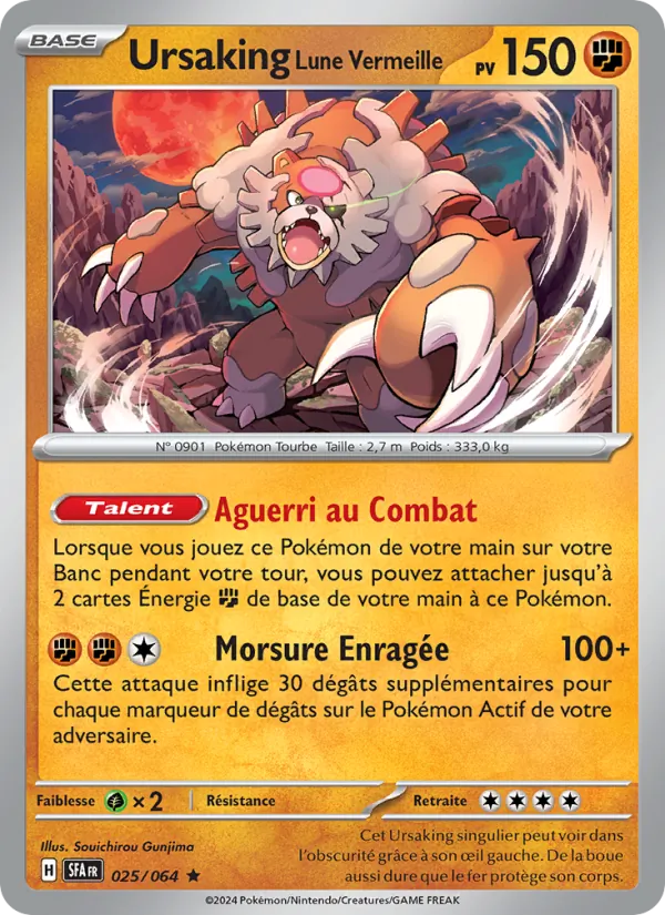 Carte Ursaking Lune Vermeille de l'extension Fable Nébuleuse, numéro 025/64