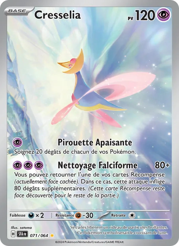 Carte Cresselia de l'extension Fable Nébuleuse, numéro 071/64