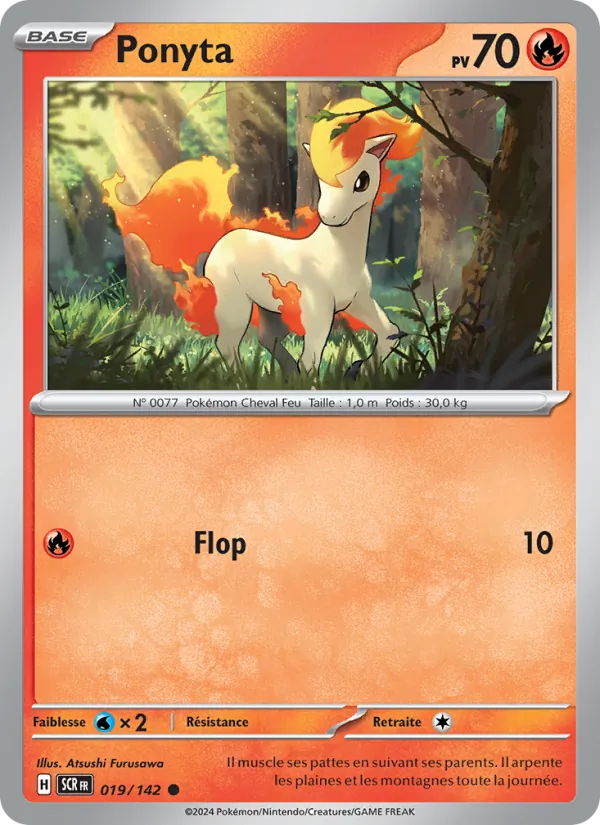 Carte Ponyta de l'extension Couronne Stellaire, numéro 019/142