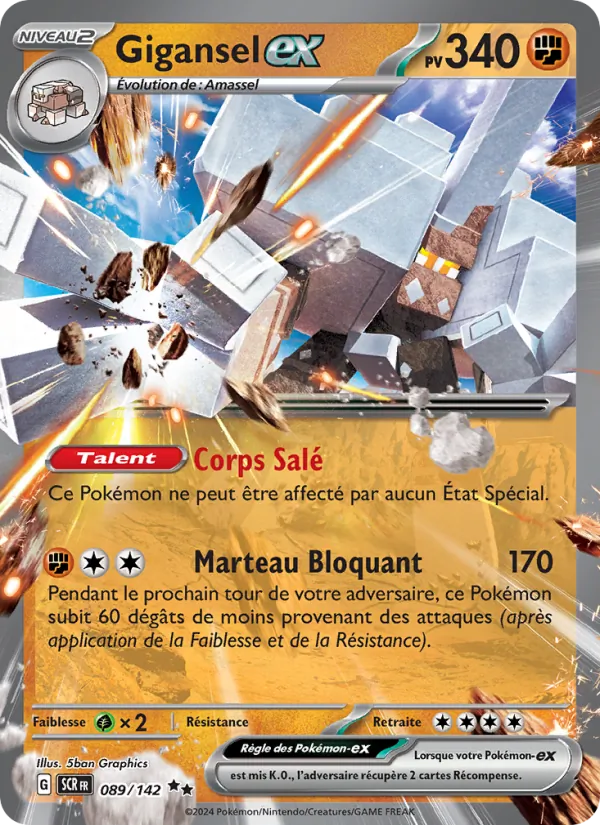 Carte Gigansel-ex de l'extension Couronne Stellaire, numéro 089/142