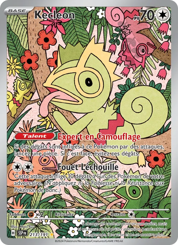 Carte Kecleon de l'extension Étincelles Déferlantes, numéro 213/191