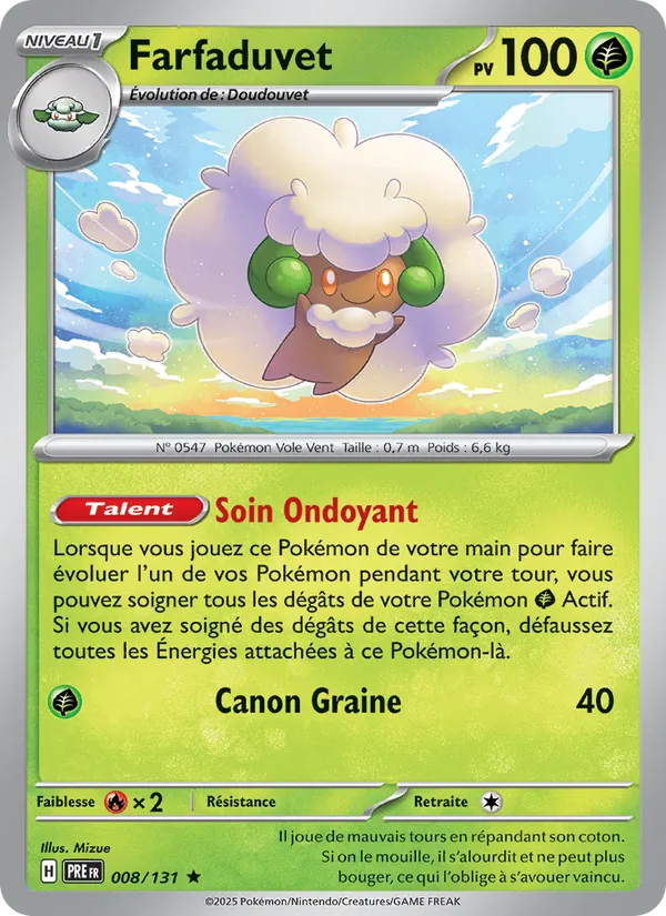 Carte Farfaduvet de l'extension Évolutions Prismatiques, numéro 008/131